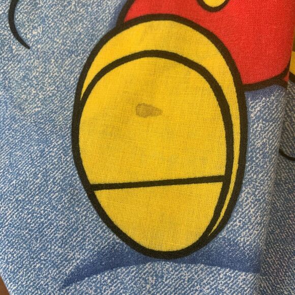 Mickey Mouse Twin Sheet Set 3 Piece Disney Zzzzzz Alarm Clock Vintage - Picture 2 of 4